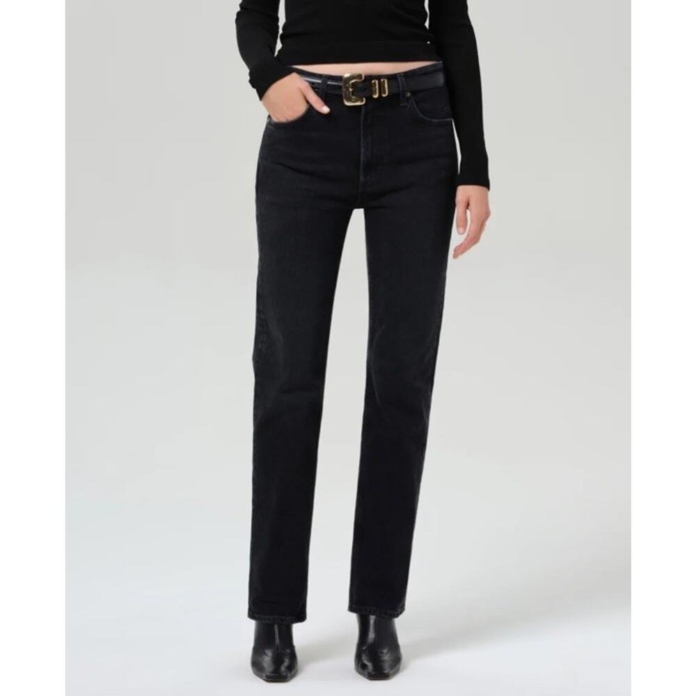 Citizens of Humanity Women's Zurie Straight Leg Jeans Size 28 Black 30" Inseam